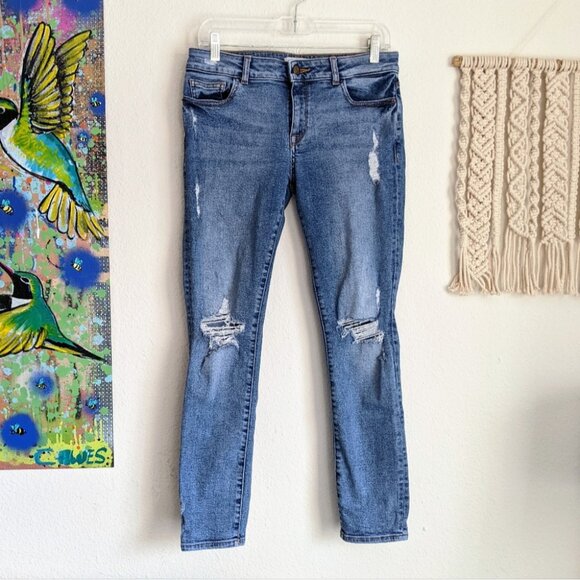 DL1961 Margaux Instasculpt Ankle Cropped Skinny Blue Jeans in Karmic Sz 28 - Picture 3 of 11